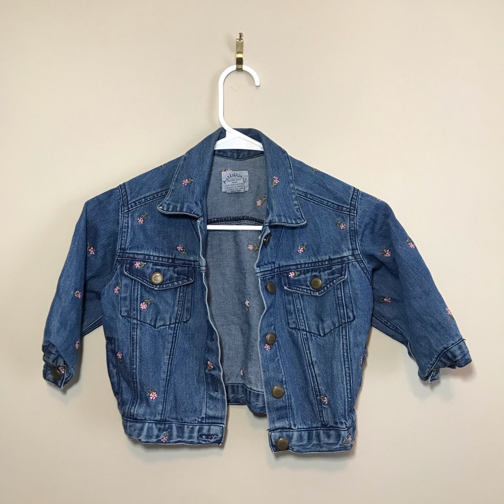 Vintage hartstrings denim embroidered jacket